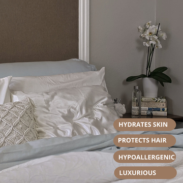 Discover the beauty and benefits of silk pillowcases with our premium selection. Say goodbye to wrinkles, frizz, and poor sleep, and hello to luxurious comfort and stunning skin. Shop now and elevate your sleep experience.