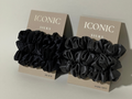 Save yourself from hair breakage and knots and allow our silky scrunchies to improve the quality of your hair's life! We use the highest quality (6A) 100% Mulberry silk that helps to ensure your endless experience. Antibacterial, hypoallergenic, and Hyaluronic Acid infused scrunchies.