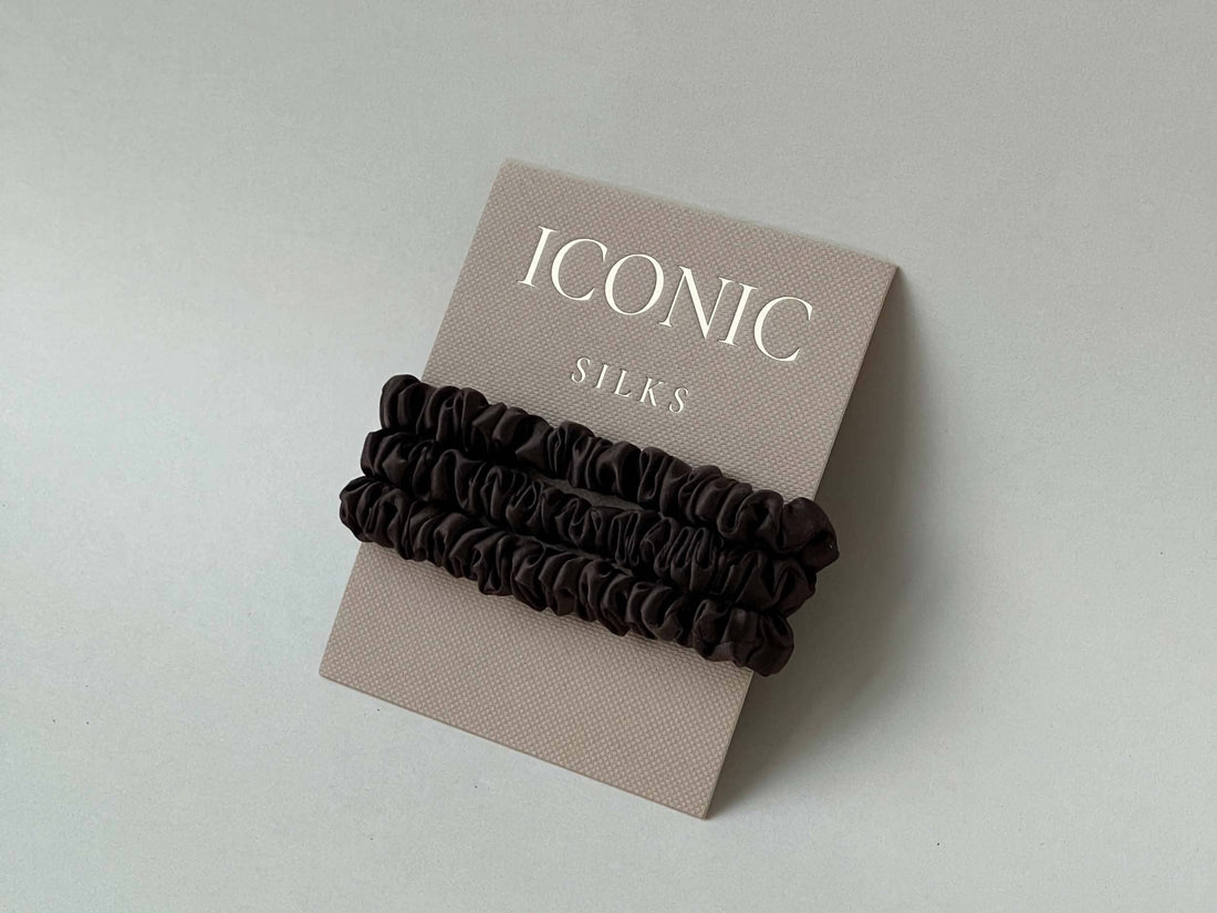 Save yourself from hair breakage and knots and allow our silky scrunchies to improve the quality of your hair's life! We use the highest quality (6A) 100% Mulberry silk that helps to ensure your endless experience. Antibacterial, hypoallergenic, and Hyaluronic Acid infused scrunchies.