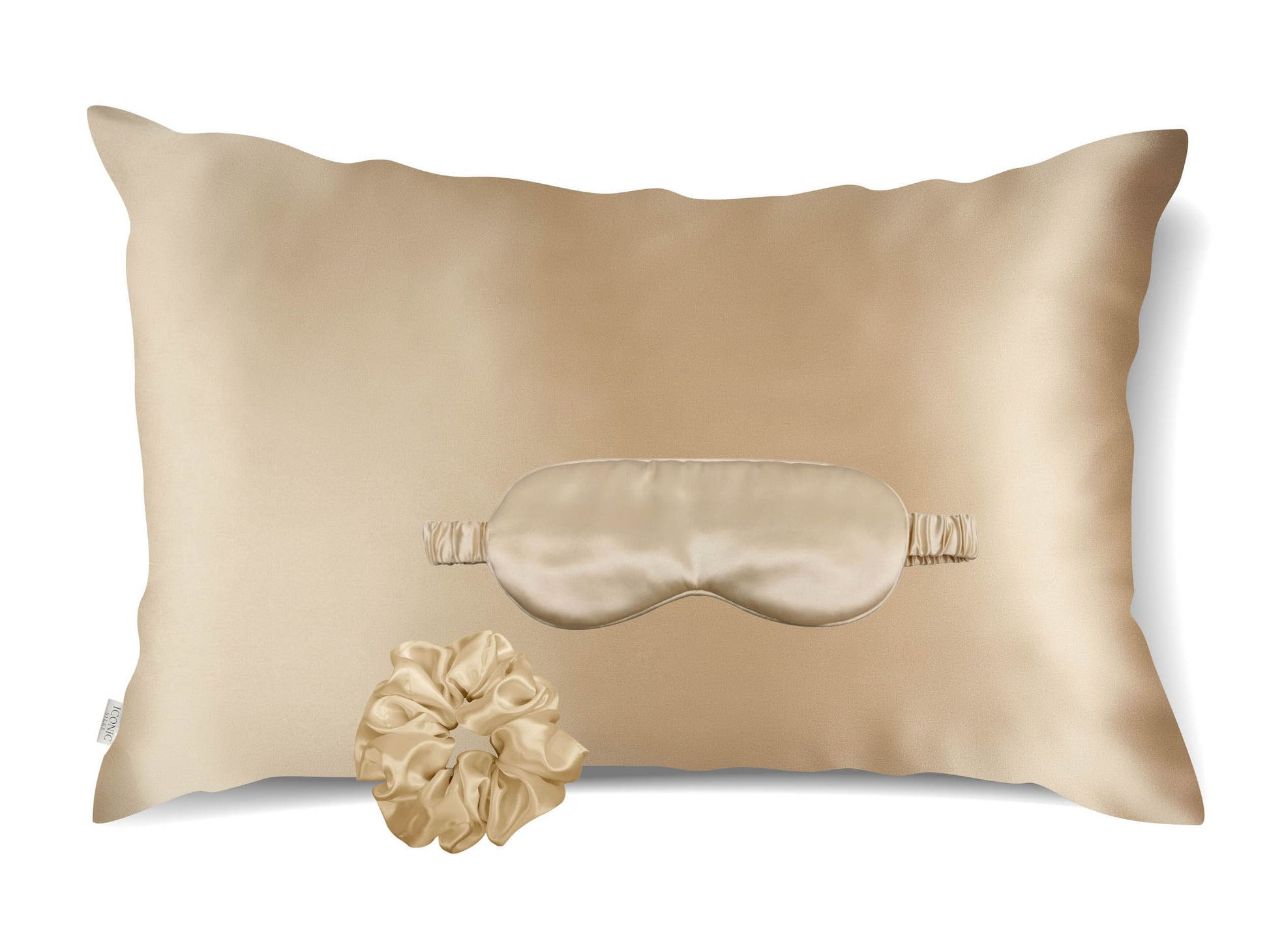 Experience the ultimate beauty sleep with our Hyaluronic Acid-infused silk set. Our luxurious silk pillowcase, eye mask, and scrunchie are all infused with skin-loving Hyaluronic Acid to help hydrate, plump, and soothe your skin and hair as you sleep. Wake up feeling refreshed and rejuvenated with the power of Hyaluronic Acid and the silky smoothness of our high-quality silk fiber.